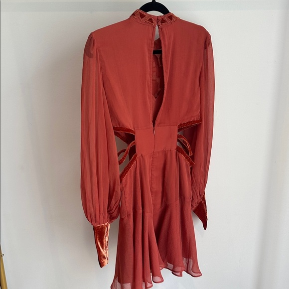 ASOS Rust Red Geometric Dress - Picture 2 of 4